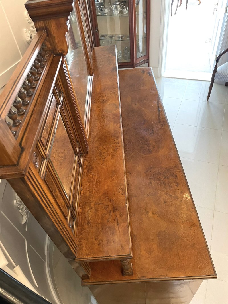 Outstanding Quality Antique Victorian Pollard Oak Mirror Back Sideboard by James Schoolbred - Image 15